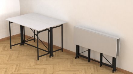 Стіл-книга трансформер Оріон 3 Ferrum-decor 750x1150x880 Чорний метал ДСП Біле 16 мм (FRD-105081) Стіл-книга трансформер Оріон 3 Ferrum-decor 750x1150x880 Чорний метал ДСП Біле 16 мм (FRD-105081)