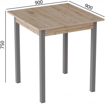 Стіл кухонний Ferrum-decor Дієго 75x90x90 Сірий ДСП Сан-Марино 16мм (FRD-105657) Стіл кухонний Ferrum-decor Дієго 75x90x90 Сірий ДСП Сан-Марино 16мм (FRD-105657)