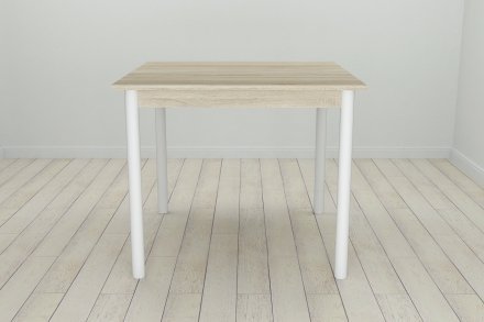 Кухонний стіл Ferrum-decor Агата 75x80x80 Білий ДСП Сонома 16мм (FRD-106249)