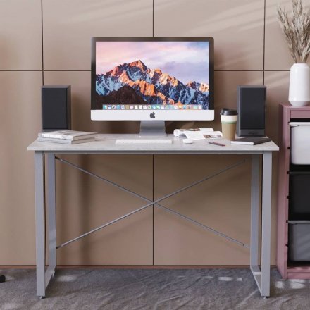 Стіл письмовий Дейв Ferrum-decor 750x1000x600 Сірий метал ДСП Бетон 16 мм (FRD-106436)