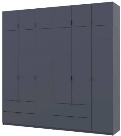 Шафа для одягу Doros Лукас Графіт 3+3 ДСП 240х50х240 DRS-011693 (42005109)