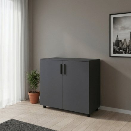 Комод Doros Торн Антрацит 2 ДСП 90х51.6х80 (DRS-012086) Комод Doros Торн Антрацит 2 ДСП 90х51.6х80 (DRS-012086)