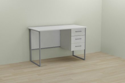 Письмовий стіл Ferrum-decor Гаррі 75x120x70 сірий ДСП Біле 16мм (FRD-101471)