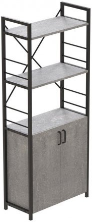 Етажерка 3/60 Ferrum-decor Серії Конект з тумбою 144x60x28 Чорний ДСП Бетон (FRD-104448) Етажерка 3/60 Ferrum-decor Серії Конект з тумбою 144x60x28 Чорний ДСП Бетон (FRD-104448)