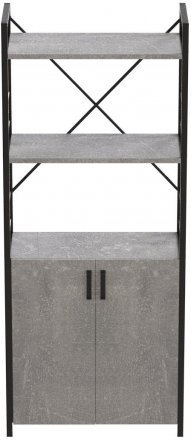 Етажерка 3/60 Ferrum-decor Серії Конект з тумбою 144x60x28 Чорний ДСП Бетон (FRD-104448) Етажерка 3/60 Ferrum-decor Серії Конект з тумбою 144x60x28 Чорний ДСП Бетон (FRD-104448)