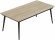 Стіл трансформер журнальний Dandi Small Ferrum-decor 45x120 160)x60 Чорний метал ДСП Дуб Сонома 16 мм (FRD-106788)
