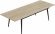 Стіл трансформер журнальний Dandi Small Ferrum-decor 45x120 160)x60 Чорний метал ДСП Дуб Сонома 16 мм (FRD-106788)
