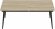Стіл трансформер журнальний Dandi Small Ferrum-decor 45x120 160)x60 Чорний метал ДСП Дуб Сонома 16 мм (FRD-106788)