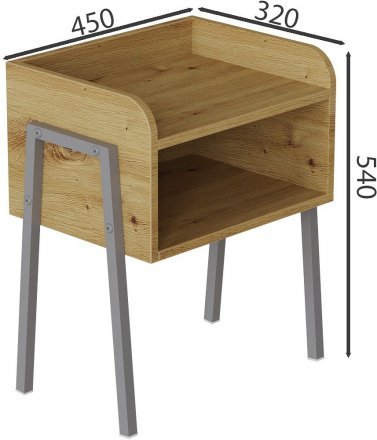 Тумба модульна Ferrum-decor Джузі 540x450x320 метал Сірий ДСП Дуб Дуб Артизан 16 мм (FRD-102987) Тумба модульна Ferrum-decor Джузі 540x450x320 метал Сірий ДСП Дуб Дуб Артизан 16 мм (FRD-102987)