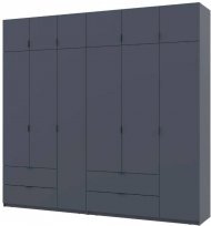 Шафа для одягу Doros Лукас Графіт 3+3 ДСП 255х50х240 DRS-011694 (42005113) Шафа для одягу Doros Лукас Графіт 3+3 ДСП 255х50х240 DRS-011694 (42005113)