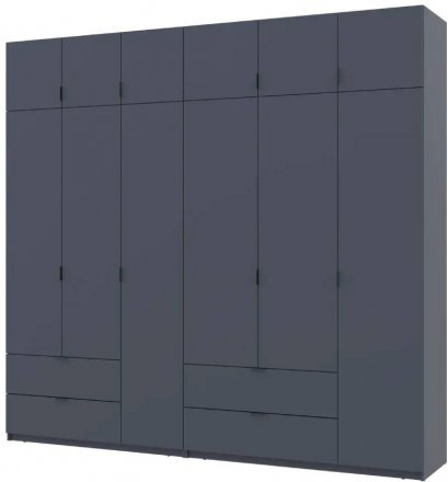 Шафа для одягу Doros Лукас Графіт 3+3 ДСП 255х50х240 DRS-011694 (42005113) Шафа для одягу Doros Лукас Графіт 3+3 ДСП 255х50х240 DRS-011694 (42005113)