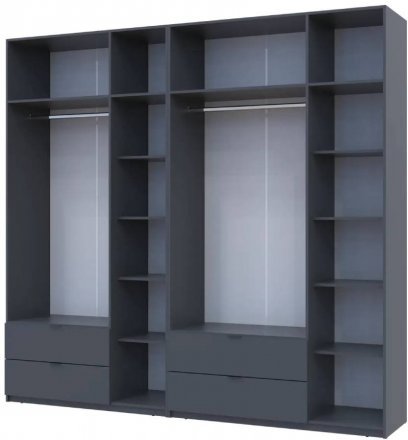Шафа для одягу Doros Лукас Графіт 3+3 ДСП 255х50х240 DRS-011694 (42005113) Шафа для одягу Doros Лукас Графіт 3+3 ДСП 255х50х240 DRS-011694 (42005113)