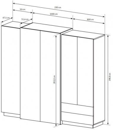 Шафа для одягу Perfect Home 3Д / 3D 4-дверна 4D2S/230 Білий/дуб крафт золотий (PFH-091047) Шафа для одягу Perfect Home 3Д / 3D 4-дверна 4D2S/230 Білий/дуб крафт золотий (PFH-091047)