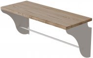 Настінна полиця Ferrum-decor Комфі 260x700x240 метал Білий ДСП Дуб Сан-Марино 16 мм (FRD-102766)