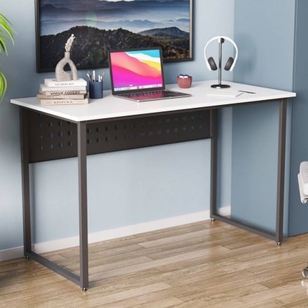 Письмовий стіл Ferrum-decor Майк 75x100x70 чорний ДСП Біле 16мм (FRD-103877)