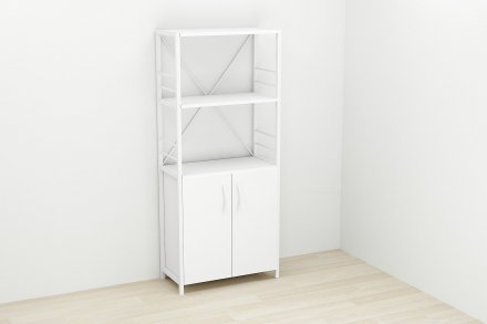 Етажерка 3/60 Ferrum-decor Серії Конект із тумбою 144x60x28 Білий ДСП Біле (FRD-104449) Етажерка 3/60 Ferrum-decor Серії Конект із тумбою 144x60x28 Білий ДСП Біле (FRD-104449)