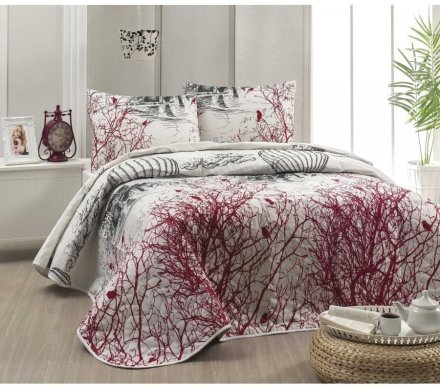 Покривало стьобане з наволочкою Palvin beyaz 160х220 см svt-2000022275361 Покривало стьобане з наволочкою Palvin beyaz 160х220 см svt-2000022275361