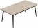 Стіл трансформер журнальний Dandi Small Ferrum-decor 45x120 160)x60 Чорний метал ДСП Дуб Сан-Марино 16 мм (FRD-106790)