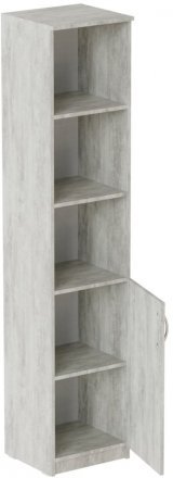 Пенал Анжело Ferrum-decor на 4 полиці з 1 дверима 1900x400x380 ДСП Бетон 16 мм (FRD-104916)