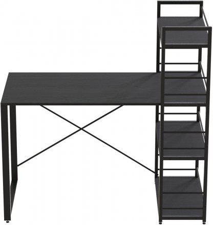 Письмовий стіл Ferrum-decor Серії Конект з етажеркою 75x120x60 чорний ДСП Сосна Кембра 16мм (FRD-104224)