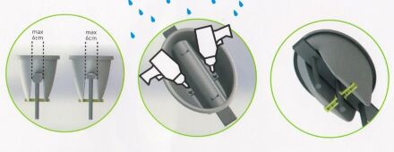 Кашпо на перила Balconia 60 см бірюзовий 411138173