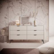 Комод Perfect Home Ланте / Lante з 6 шухлядами і чорними ніжками 6S/163 Беж (PFH-091174) Комод Perfect Home Ланте / Lante з 6 шухлядами і чорними ніжками 6S/163 Беж (PFH-091174)