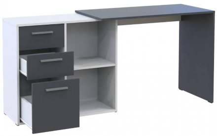 Офісний стіл Doros T8 Білий/Графіт 100х83х75 (DRS-011891) Офісний стіл Doros T8 Білий/Графіт 100х83х75 (DRS-011891)