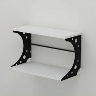 Настінна полиця Ferrum-decor Букін 330x700x240 метал Чорний ДСП Біле 16 мм (FRD-102884)