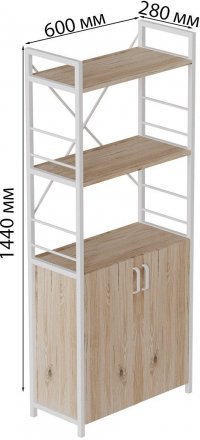 Етажерка 3/60 Ferrum-decor Серії Конект із тумбою 144x60x28 Білий ДСП Сан-Марино (FRD-104450) Етажерка 3/60 Ferrum-decor Серії Конект із тумбою 144x60x28 Білий ДСП Сан-Марино (FRD-104450)