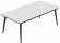 Стіл трансформер журнальний Dandi Small Ferrum-decor 45x120 160)x60 Чорний метал ДСП Білий 16 мм (FRD-106791)