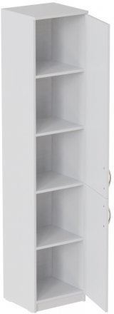 Пенал Анжело Ferrum-decor на 5 полиць із 2 дверима 1900x400x380 ДСП Біле 16 мм (FRD-104917)