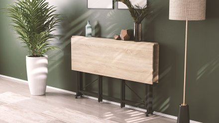 Стіл-книжка трансформер Оріон 3 Ferrum-decor 750x1150x880 Чорний метал ДСП Дуб Сонома 16 мм (FRD-105084) Стіл-книжка трансформер Оріон 3 Ferrum-decor 750x1150x880 Чорний метал ДСП Дуб Сонома 16 мм (FRD-105084)