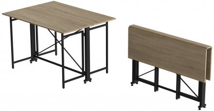Стіл-книжка трансформер Оріон 3 Ferrum-decor 750x1150x880 Чорний метал ДСП Дуб Сонома 16 мм (FRD-105084) Стіл-книжка трансформер Оріон 3 Ferrum-decor 750x1150x880 Чорний метал ДСП Дуб Сонома 16 мм (FRD-105084)