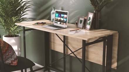 Стіл-книжка трансформер Оріон 3 Ferrum-decor 750x1150x880 Чорний метал ДСП Дуб Сонома 16 мм (FRD-105084) Стіл-книжка трансформер Оріон 3 Ferrum-decor 750x1150x880 Чорний метал ДСП Дуб Сонома 16 мм (FRD-105084)