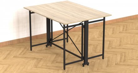 Стіл-книжка трансформер Оріон 3 Ferrum-decor 750x1150x880 Чорний метал ДСП Дуб Сонома 16 мм (FRD-105084) Стіл-книжка трансформер Оріон 3 Ferrum-decor 750x1150x880 Чорний метал ДСП Дуб Сонома 16 мм (FRD-105084)