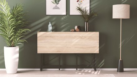 Стіл-книжка трансформер Оріон 3 Ferrum-decor 750x1150x880 Чорний метал ДСП Дуб Сонома 16 мм (FRD-105084) Стіл-книжка трансформер Оріон 3 Ferrum-decor 750x1150x880 Чорний метал ДСП Дуб Сонома 16 мм (FRD-105084)