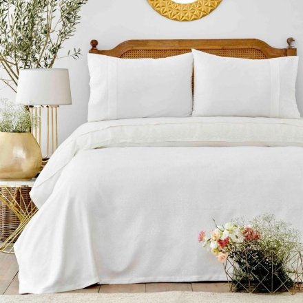 Постільна білизна Private Cynthia beyaz білий піке 220х230 євро svt-2000022285469 Постільна білизна Private Cynthia beyaz білий піке 220х230 євро svt-2000022285469