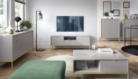 Стіл журнальний Perfect Home Нова / Nova з 2 шухлядами та золотими ніжками L104 Сірий (PFH-091252) Стіл журнальний Perfect Home Нова / Nova з 2 шухлядами та золотими ніжками L104 Сірий (PFH-091252)
