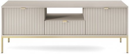 Тумба під телевізор Perfect Home Нова / Nova 2-дверна з 1 шухлядою і золотими ніжками RTV154 Кашемір (PFH-091228) Тумба під телевізор Perfect Home Нова / Nova 2-дверна з 1 шухлядою і золотими ніжками RTV154 Кашемір (PFH-091228)