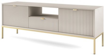 Тумба під телевізор Perfect Home Нова / Nova 2-дверна з 1 шухлядою і золотими ніжками RTV154 Кашемір (PFH-091228) Тумба під телевізор Perfect Home Нова / Nova 2-дверна з 1 шухлядою і золотими ніжками RTV154 Кашемір (PFH-091228)