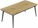 Стіл трансформер журнальний Dandi Small Ferrum-decor 45x120 160)x60 Чорний метал ДСП Дуб Артизан 16 мм (FRD-106792)