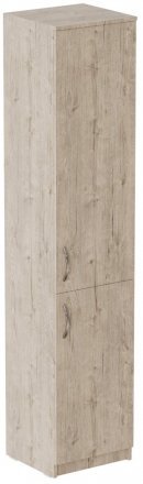 Пенал Анжело Ferrum-decor на 5 полиць із 2 дверима 1900x400x380 ДСП Дуб Сан-Марино 16 мм (FRD-104918)