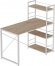 Письмовий стіл Ferrum-decor Серії Конект з етажеркою 75x120x60 білий ДСП Дуб Сан-Марино 16мм (FRD-104226)