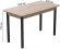 Стіл кухонний Ferrum-decor Маріо 75x120x60 Чорний ДСП Сан-Марино 16мм (FRD-105661)