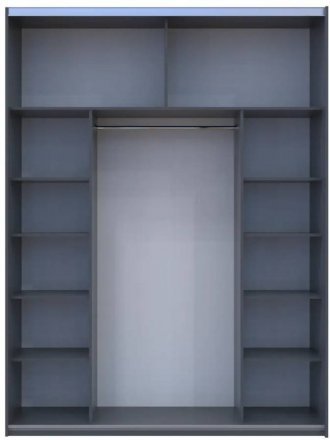 Шафа-купе Doros G-Caiser Графіт/Білий 2 ДСП / 3 частини 180х60х240 DRS-011729 (44900262)