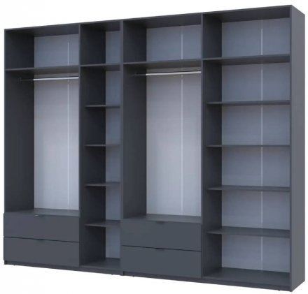 Шафа для одягу Doros Лукас Графіт 3+4 ДСП 295х50х240 DRS-011697 (42005125)