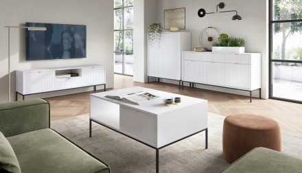 Стіл журнальний Perfect Home Нова / Nova з 2 шухлядами та чорними ніжками L104 Білий (PFH-091248) Стіл журнальний Perfect Home Нова / Nova з 2 шухлядами та чорними ніжками L104 Білий (PFH-091248)