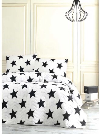Покривало стьобане з наволочками B&W BigStar 200х220 см 2000022170161 Покривало стьобане з наволочками B&W BigStar 200х220 см 2000022170161