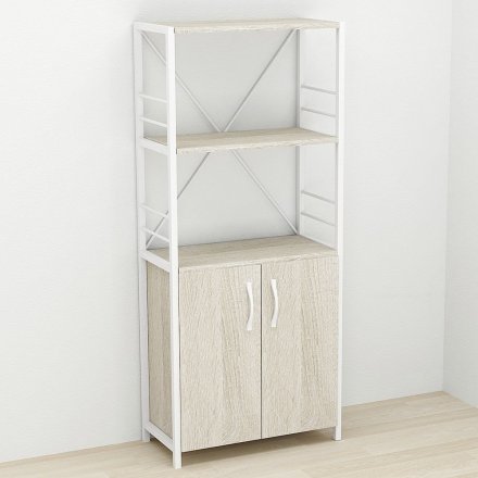 Етажерка 3/60 Ferrum-decor Серії Конект із тумбою 144x60x28 Білий ДСП Сонома (FRD-104452) Етажерка 3/60 Ferrum-decor Серії Конект із тумбою 144x60x28 Білий ДСП Сонома (FRD-104452)