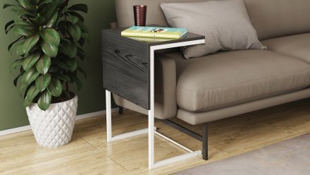 Стіл журнальний приставний Террі Комбо Ferrum-decor 345x662x440 Білий метал ДСП Сосна Кембра 16 мм (FRD-105145) Стіл журнальний приставний Террі Комбо Ferrum-decor 345x662x440 Білий метал ДСП Сосна Кембра 16 мм (FRD-105145)